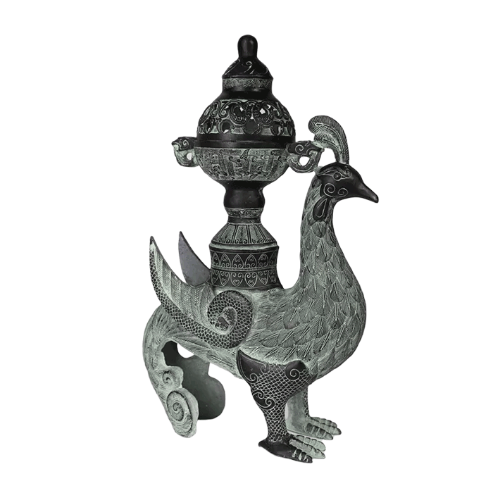 Bronze Phoenix Incense Burner - Chinese FengXun Bronze Sculpture