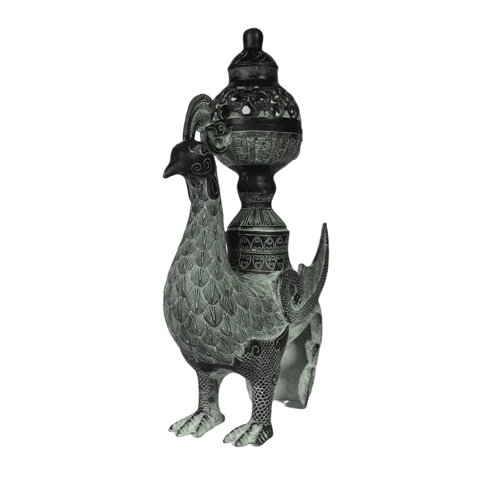 Bronze Phoenix Incense Burner - Chinese FengXun Bronze Sculpture