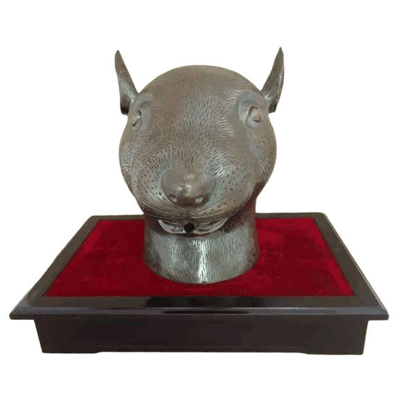 Old Summer Palace zodiac animal Statue - Bronze Rat Head