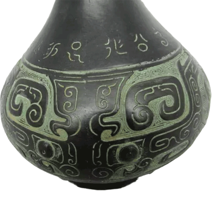 280 cm Chinese Bronze Garlic Head Bottle In Western Han Style
