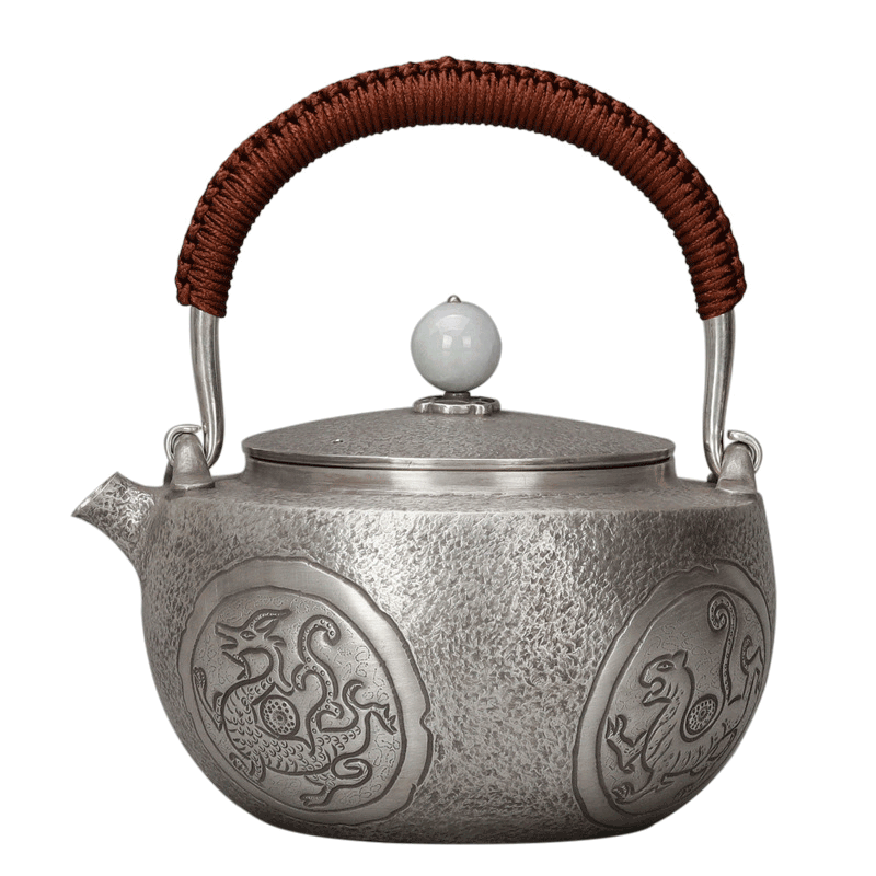 Hand-made 999 Silver Tea Pot Household Kettle