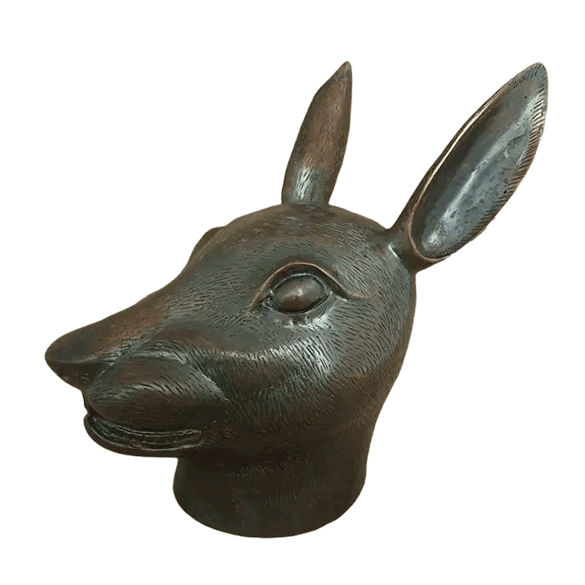 Old Summer Palace zodiac animal Statue - Bronze Rabbit Head