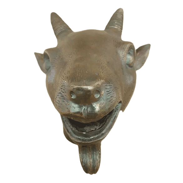 Old Summer Palace zodiac animal Statue - Bronze Sheep Head