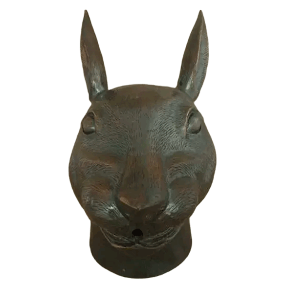 Old Summer Palace zodiac animal Statue - Bronze Rabbit Head