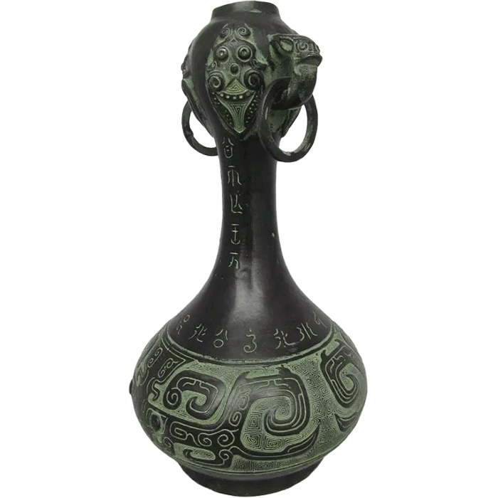 280 cm Chinese Bronze Garlic Head Bottle In Western Han Style