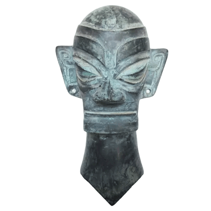 Sanxingdui Doom Head Bronze Statues Portrait