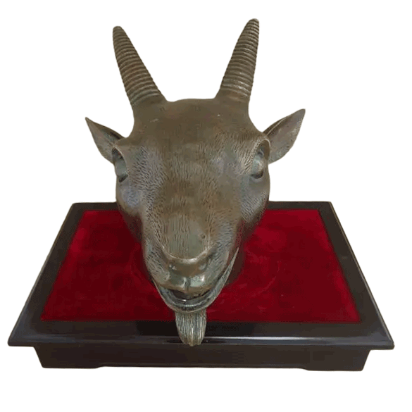 Old Summer Palace zodiac animal Statue - Bronze Sheep Head