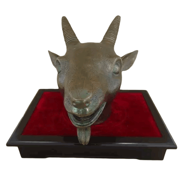 Old Summer Palace zodiac animal Statue - Bronze Sheep Head