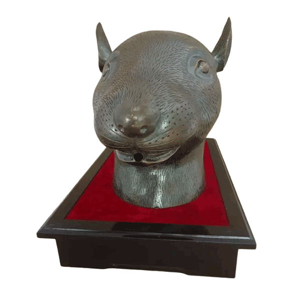 Old Summer Palace zodiac animal Statue - Bronze Rat Head
