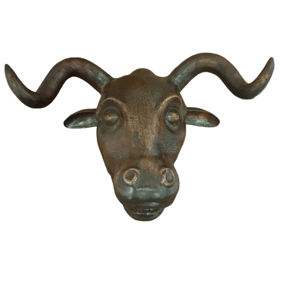 Old Summer Palace zodiac animal Statue - Bronze OX Head